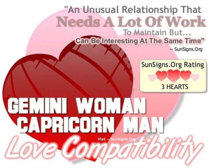Gemini Woman Capricorn Man - An Interesting Unusual Union